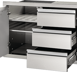 Napoleon 36 x 24-Inch Single Door and Triple Drawer Built-In Cabinet